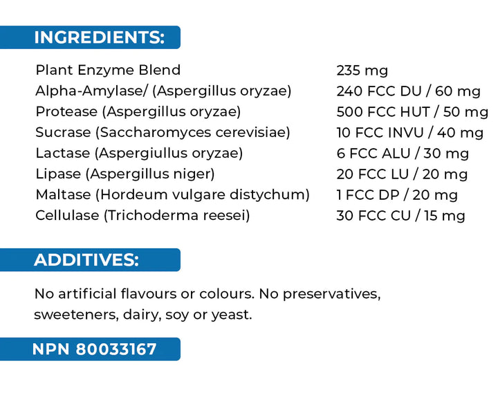 Plant Digestive Enzymes - 60 Servings