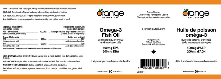 Omega-3 Fish Oil - 90 capsules