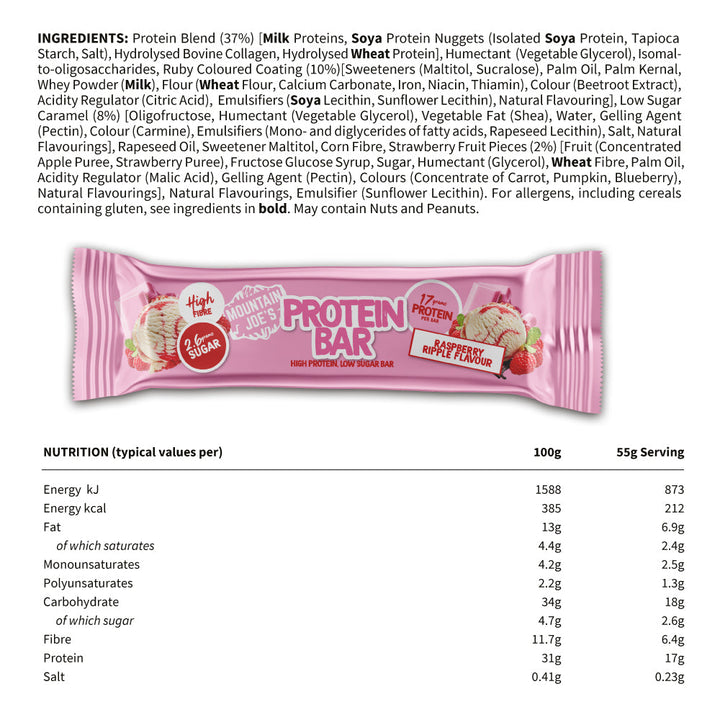 Mountain Joe's Protein Bar - Raspberry Ripple