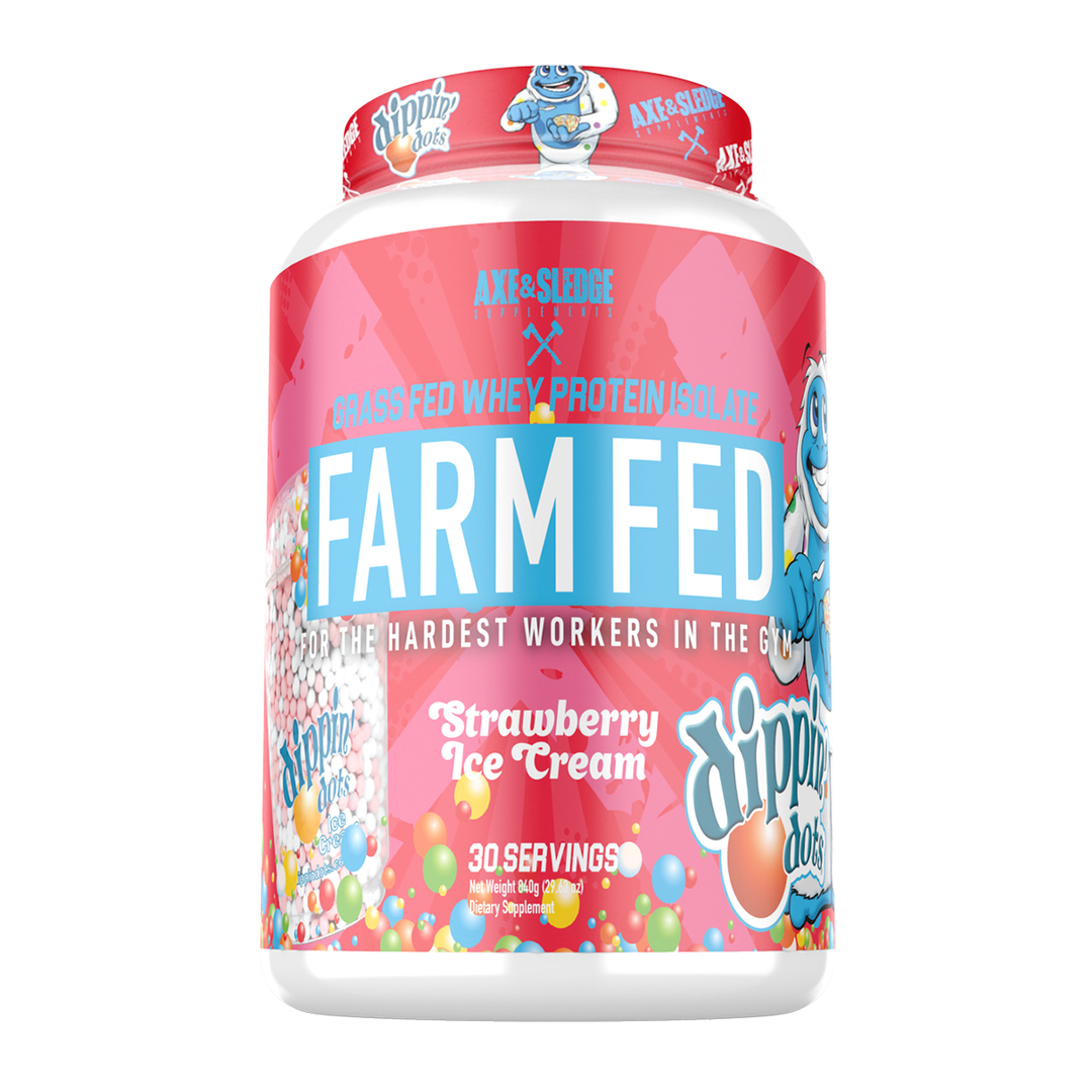 Farm Fed Dippin' Dots Strawberry Ice Cream Protein - 30 Servings